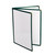 Thunder Group PLMENU-L3GR Green Plastic Laminate 3-Page Book Fold Menu Cover