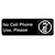 Thunder Group PLIS9332BK 9" x 3" White Information Symbol Sign