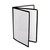 Thunder Group PLMENU-L3BL Black Plastic Laminate 3-Page Book Fold Menu Cover