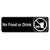 Thunder Group PLIS9331BK 9" x 3" White Information Symbol Sign