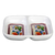 Thunder Group 1102TP 2 Oz. Melamine 2-Wells Rectangular Peacock Twin Sauce Dish