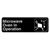 Thunder Group PLIS9324BK 9" x 3" White Information Symbol Sign