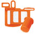 Dynamic AC061 1/4" Orange Grid Set with Pusher (for Dynacube)