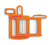 Dynamic AC061 1/4" Orange Grid Set with Pusher (for Dynacube)