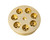 Omcan USA 13422 #90 Brass Maccheroni Rigati Pasta