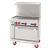 American Range AR-36G-C-LP 36" W Stainless Steel Convection Oven Base Liquid Propane Restaurant Range - 90,000 BTU