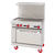 American Range AR-36G-SB-NG 36" W Stainless Steel Cabinet Base Natural Gas Restaurant Range - 60,000 BTU