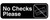 Vollrath 4520 3" x 9" White on Black No Checks Please Sign