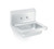 Vollrath K1410CS 17" W x 15" D 5 1/2" Deep Bowl 2" Drain Wall-Mounted 20 Gauge Stainless Steel Hand Sink