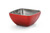 Vollrath 4763215 57.6 Oz. Metallic Dazzle Red Square Stainless Steel Double Wall Insulated Serving Bowl