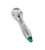 Vollrath 47276 2.5 Oz. Green Aluminum Scoop & Ergonomic Textured Handle Ice Cream Scoop