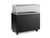 Vollrath 39715 46" W x 24" D x 49" H Open Rear Base with Doors Non-Refrigerated Black 3 Pans 2-Series Affordable Portable Cold Food Station - 120 Volts