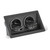 Vollrath FMF-2 12 1/8" W x 7" D x 7 1/2" H 2 Compartments Flush Mount Plastic Black Flatware Holder