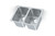 Vollrath 12102-1 14" W x 12" D x 9 3/4" H Two Compartment 20 Gauge Stainless Steel Weld-In / Undermount Sink