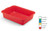 Vollrath 1517-C02 20" W x 15" D x 5" Deep Red Plastic Perforated Traex Color Mate Drain Box