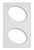 Vollrath 8240320 21.13" W x 12.75" D White Stone for (2) Small Oval Decorative Pan Miramar Template