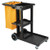 Winco PJC-4538 45" L x 18.25" W x 38.25" H Black 3 Shelves Janitorial Cart