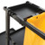 Winco PJC-4538 45" L x 18.25" W x 38.25" H Black 3 Shelves Janitorial Cart