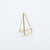 American Metalcraft GCHG2 2" H Gold Metal Geometric Card Holder