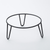 American Metalcraft RSRBH4 9.35" Dia. Black Rubber Coated Steel Round Rubberized Pizza Stand