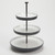 American Metalcraft LFTTSB17 17.5" H White Round Melamine Tiered Stand