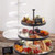 American Metalcraft LFTTSB17 17.5" H White Round Melamine Tiered Stand