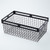 American Metalcraft BNRB20 20.38" W x 12.3" D x 8" H Black Rectangular Metal Twilight Basket