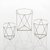 American Metalcraft RSGS3 9" W x 9" H Stainless Steel Geometric Rise Set