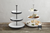 American Metalcraft LFTTSW17 17.5" H White Round Melamine Tiered Stand