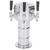 Micro Matic MTM-3PSS Stainless Steel 3 Faucets Air Cooled Mini-Mushroom Draft Beer Tower