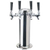 Micro Matic DS-144-PSS Stainless Steel 4 Chrome-Plated Brass Faucets Column Draft Beer Tower
