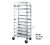 Winholt AL-1010 13" D x 27" W x 67" H Aluminum Full Height Open Sides Mobile Platter Rack