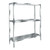 Winholt ALMCS-60-320 60" W x 60" H x 20" D Aluminum Tubular Mobile Cooler Shelving