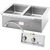 APW Wyott HFW-2DS 29.55" W Stainless Steel Drop-In Hot Food Well Unit with Drain - 208 Volts