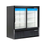 Habco ESM14SL48HC Impulse Cold Space 13.4 Cu. Ft. Black 2 Section Sliding Glass Merchandiser Refrigerator - 115 Volts