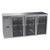Krowne NS72 3 Solid Swing Doors Black Refrigerated Back Bar Storage Cabinet