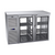 Krowne KPT52L 4 Solid Swing Doors Black Pass-Thru Refrigerated Back Bar Cabinet