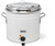 Omcan USA 46708 11 Qt. White Coated Ceramic Electric Retro Stock Pot Kettle