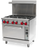 Omcan USA 47449 36" W Stainless Steel Front Galvanized Sides Convection Oven Natural Gas Commercial Range - 211,000 BTU