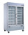 Omcan USA 52032 45 Cu. Ft. White Painted Steel Reach -In Display 2-Section Refrigerator - 110 Volts