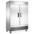Omcan USA 59025 41.3 Cu. Ft. Stainless Steel 2-Section Reach-In Aurora Freezer - 110 Volts
