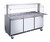 Omcan USA 50090 21.8 Cu. Ft. Stainless Steel 3-Section Refrigerated Prep Table - 110 Volts