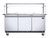 Omcan USA 50090 21.8 Cu. Ft. Stainless Steel 3-Section Refrigerated Prep Table - 110 Volts