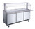 Omcan USA 50090 21.8 Cu. Ft. Stainless Steel 3-Section Refrigerated Prep Table - 110 Volts