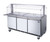 Omcan USA 50090 21.8 Cu. Ft. Stainless Steel 3-Section Refrigerated Prep Table - 110 Volts