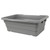 Omcan USA 81136 100 Lbs. Gray Rectangular High-Density Polyethylene Stackable Meat Lug and Tote Box