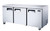 Omcan USA 50091 15.5 Cu. Ft. Stainless Steel 3-Section Reach-In Aurora Display Refrigerator - 115 Volts