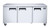 Omcan USA 50091 15.5 Cu. Ft. Stainless Steel 3-Section Reach-In Aurora Display Refrigerator - 115 Volts