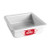 Fat Daddio's PSQ-662 39.9 Oz. Aluminum 14 Gauge Square Solid Bottom Cake Pans