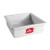 Fat Daddio's PSQ-883 106.39 Oz. Aluminum 14 Gauge Square Solid Bottom Cake Pans